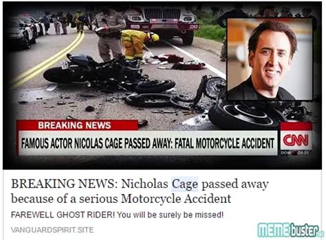 Nicolas Cage falls victim to a death hoax