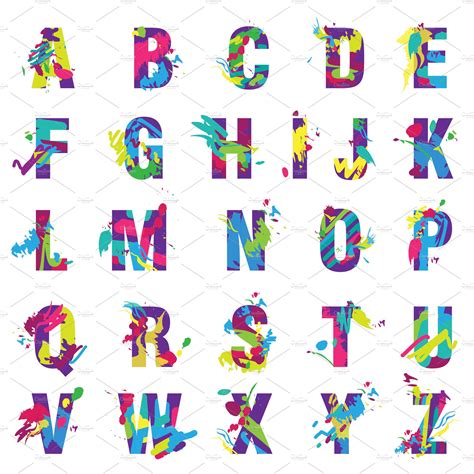 Vector Paint Splash Font Y Z And Punctuation Marks - HooDoo Wallpaper