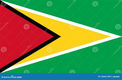 Flag in Colors of Guyana, Image. Stock Illustration - Illustration of ...