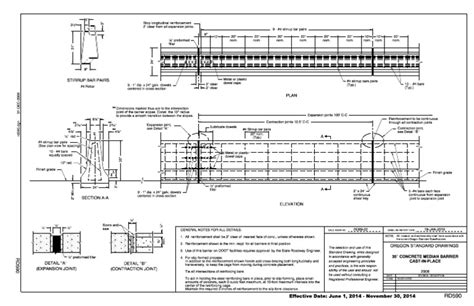 35inch Concrete Median Barrier Cast-In-Place | Building Technology ...