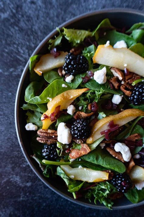 This is the BEST Autumn Salad- with pears and a port dressing!