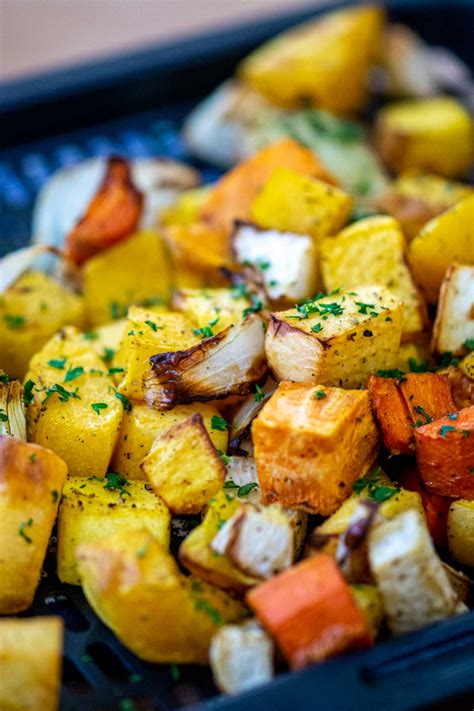 Air Fryer Roasted Root Vegetables {15 Minutes} - Savor + Savvy