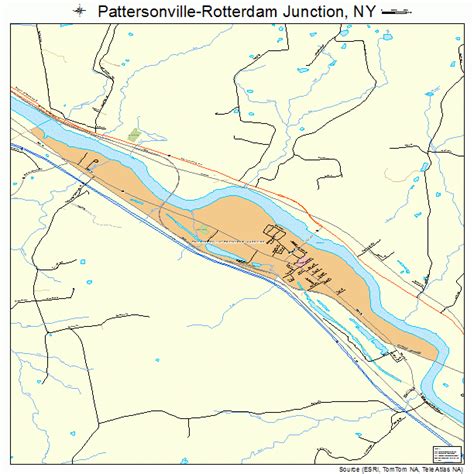 Pattersonville-Rotterdam Junction New York Street Map 3656764