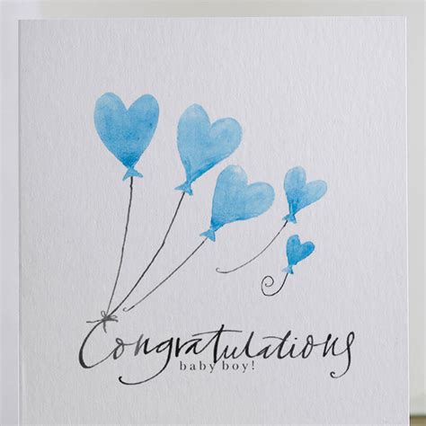 'Congratulations Baby Boy' Card By Gabrielle Solly Illustration ...