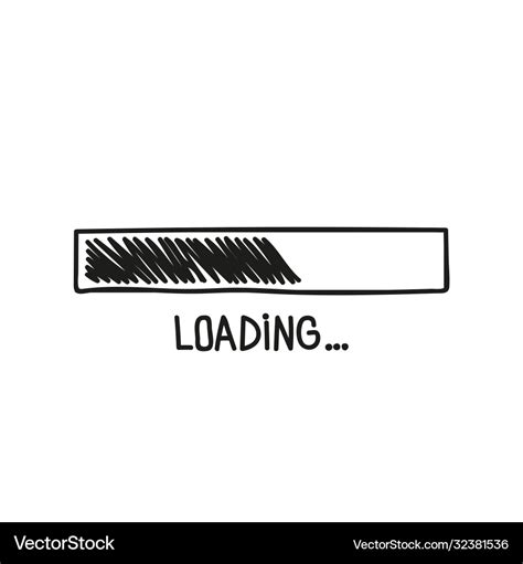 Loading bar doodle icon Royalty Free Vector Image