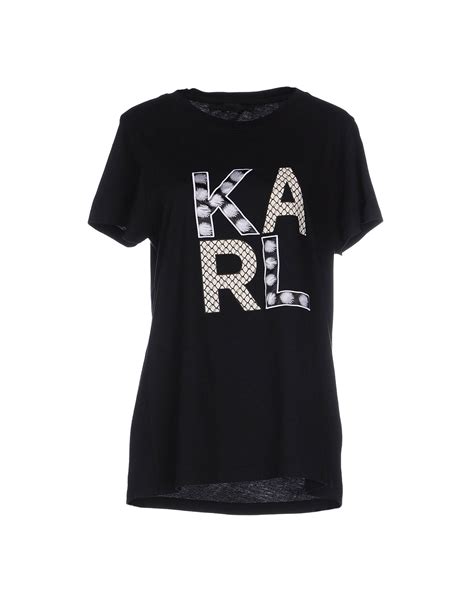 Karl Lagerfeld Cotton T-shirt in Black - Lyst