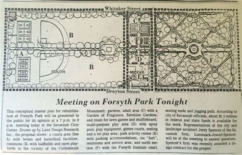 Map of Forsyth Park | Forsyth park, Savannah chat, Park