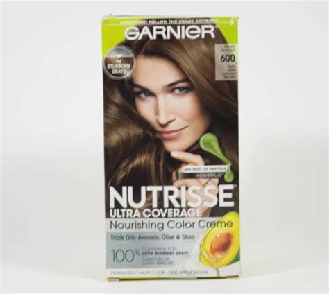 GARNIER NUTRISSE COLOR Creme Permanent Hair Color #600 DEEP LIGHT ...