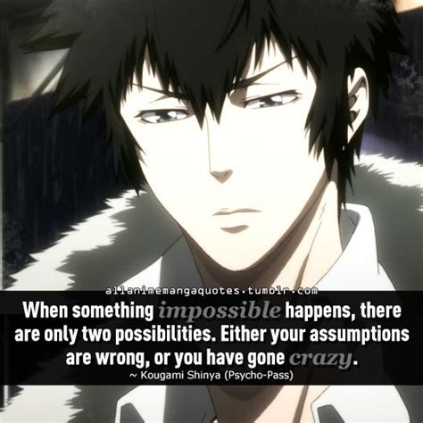 allanimemangaquotes | Psycho pass quotes, Passing quotes, Psycho pass