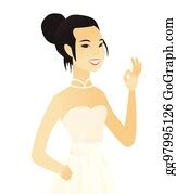 2 Young Asian Fiancee Showing Ok Sign Clip Art | Royalty Free - GoGraph