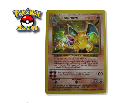 Charizard Holo Rare Base Set Pokemon Card 4/102 WOTC - Etsy