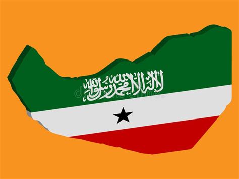 Republic of Somaliland Map Flag Vector 3D Stock Vector - Illustration ...