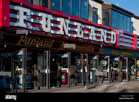 Funland amusement arcade Whitby North Yorkshire England UK United Stock ...