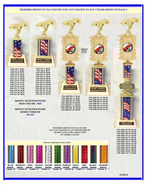 Pinewood Derby Awards - AAA Wholesale Trophies - Custom Trophies