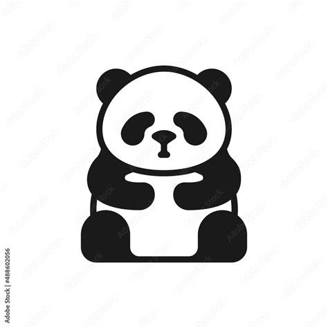 Panda Head Logo Stock Vector | Adobe Stock