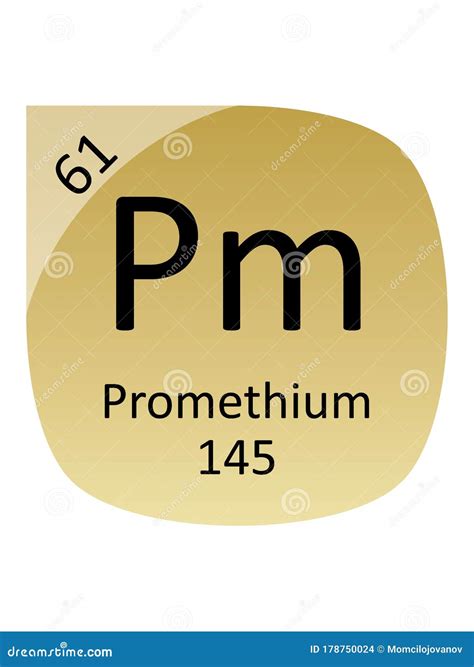 Round Periodic Table Element Symbol of Promethium Stock Vector ...