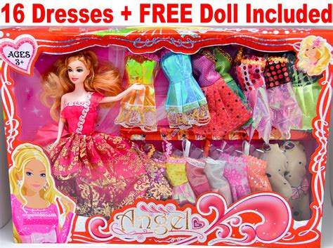 16 Dresses For Barbie Dolls Clothes Accessories Barbies Toys Dream Sets ...