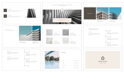 Minimal Architecture Portfolio Free PowerPoint Google Slides Templates