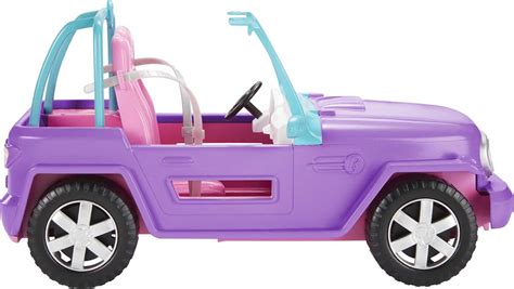 Barbie Off-Road Vehicle, Purple Toy Car with 2 Pink Seats and Rolling ...