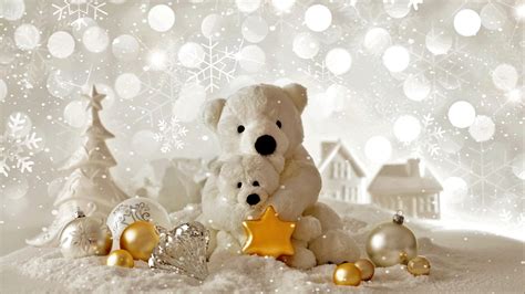 Christmas Teddy Bear Wallpaper - White Teddy Bear Hd - 1920x1080 Wallpaper - teahub.io