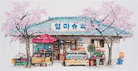 Convenience Store Drawings of South Korea Offer Unique Look at Shops