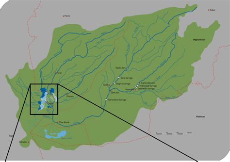 Rivers of Afghanistan and Iran feeding into the Sistan Basin. Source ...