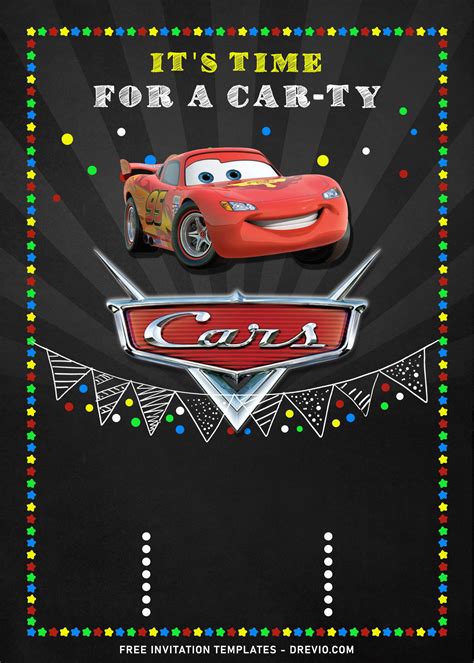 Cars Birthday Invitation Template Free