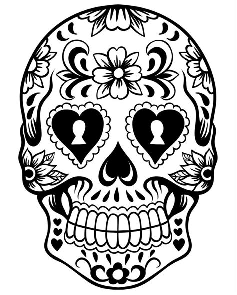 Coloring Pages Of Skulls With Flames at GetColorings.com | Free printable colorings pages to ...