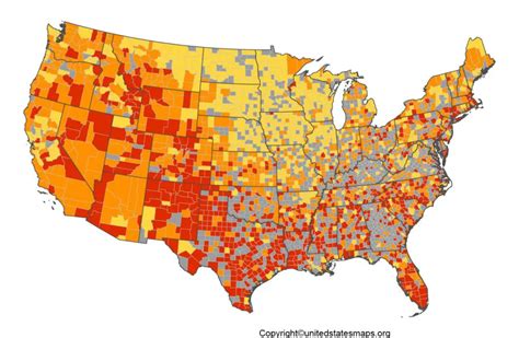 US Heat Map | United States of America Heat Map