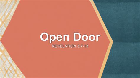 Open Door Sermon by Sermon Research Assistant, Revelation 3:7-13 ...