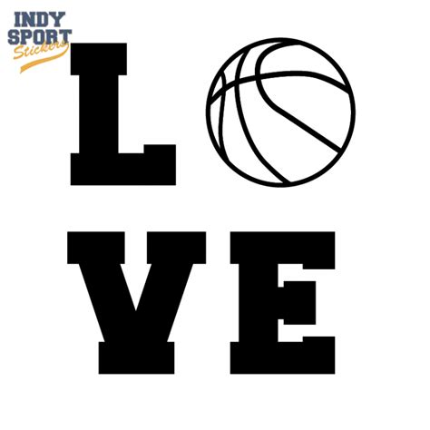 Half Basketball Silhouette with Text Below - Indy Sport Stickers