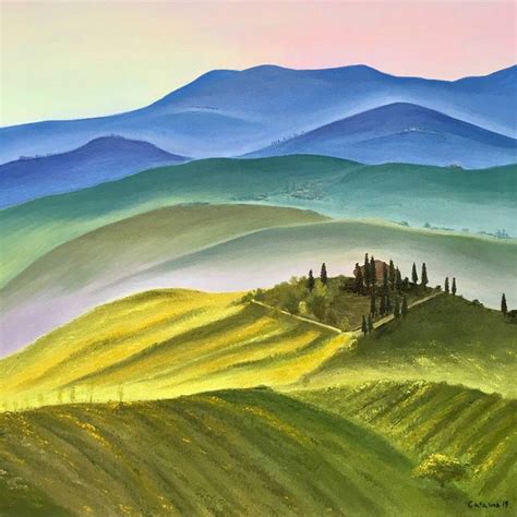 Autumn in Tuscany Painting by Catalina Arts | Saatchi Art