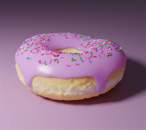 Realistic big glazed donut 3d model by Natasha Breen on @creativemarket ...