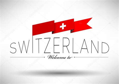 Switzerland Flag with Typography Design — Stock Vector © kursatunsal ...