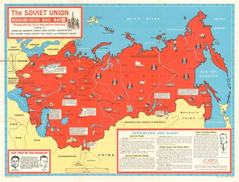 The Soviet Union Headline-Focus Wall Map 3 – Curtis Wright Maps