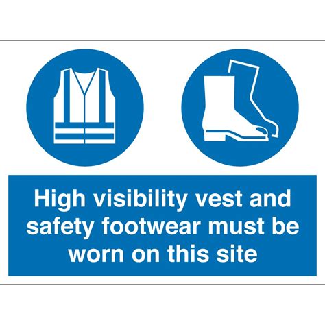 High Visibility Vest And Safety Footwear Signs - from Key Signs UK