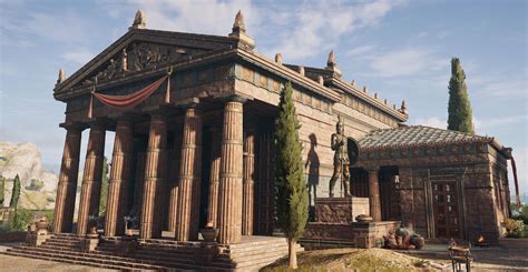 Spartan Temple | Ancient greece architecture, Assassins creed odyssey ...