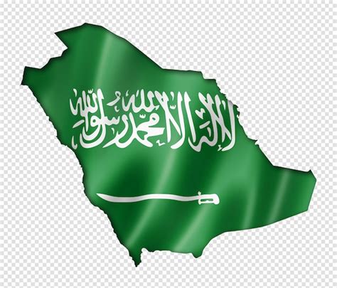 Premium PSD | Saudi Arabia flag map