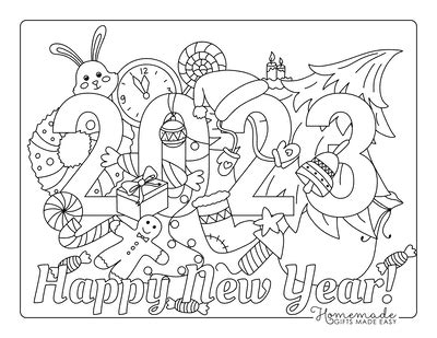 New Years 2023 Coloring Pages 2023 – Get New Year 2023 Update