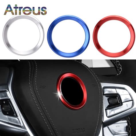 ⋚Aluminium Trim Car Steering Wheel Cover Logo Ring For BMW X5 E53 E70 F15 X6 E71 F16 X1 E84 F48 ...