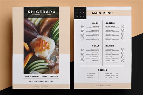 36 Creative Menu Layout Ideas for Restaurant Menu Templates