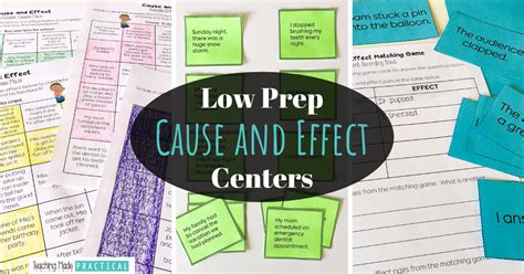 Cause and Effect Games and Centers - Teaching Made Practical