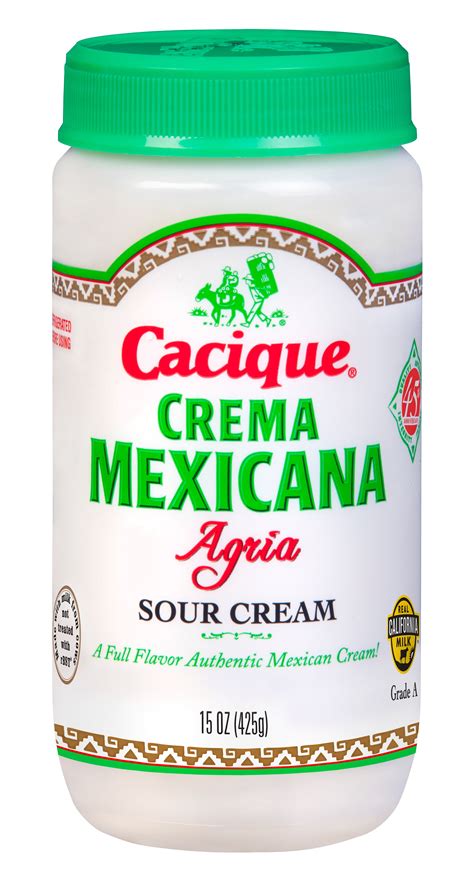 Cacique Crema Mexicana Agria Sour Cream, 15 Oz. - Walmart.com - Walmart.com