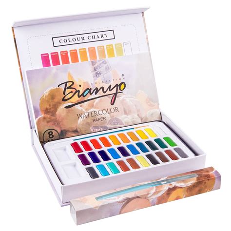 Bianyo Professional Watercolor Set- Art Paint Set with Watercolor Paper ...