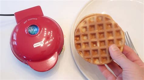 Dash Mini Waffle Maker Review Unboxing Waffle Recipe - Bow and Go - YouTube