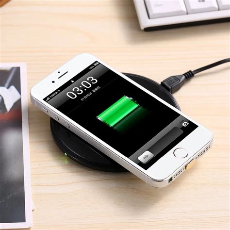 Ultra thin mobile phone wireless charger for Samsung and Apple general mobile phone charger QI ...