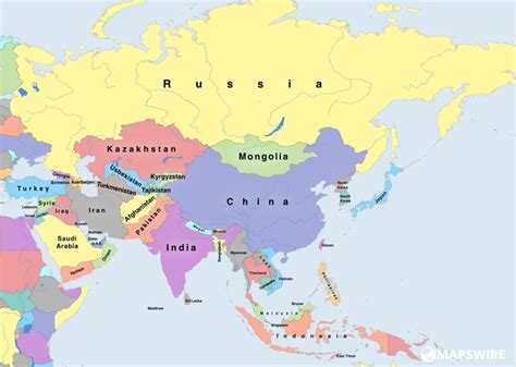 Political Map of Asia With Countries and Capitals [PDF]