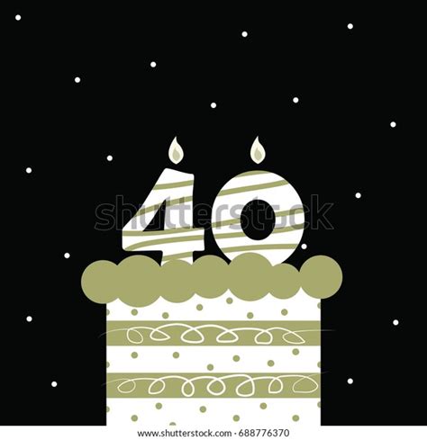 8 40th Birthday Cake Clipart Images, Stock Photos & Vectors | Shutterstock