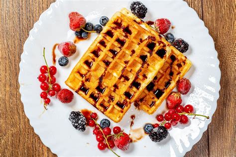 Belgian waffles with berries - Creative Commons Bilder