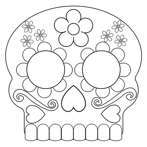 Day of the Dead Masks Sugar Skulls Free Printable - Paper Trail Design